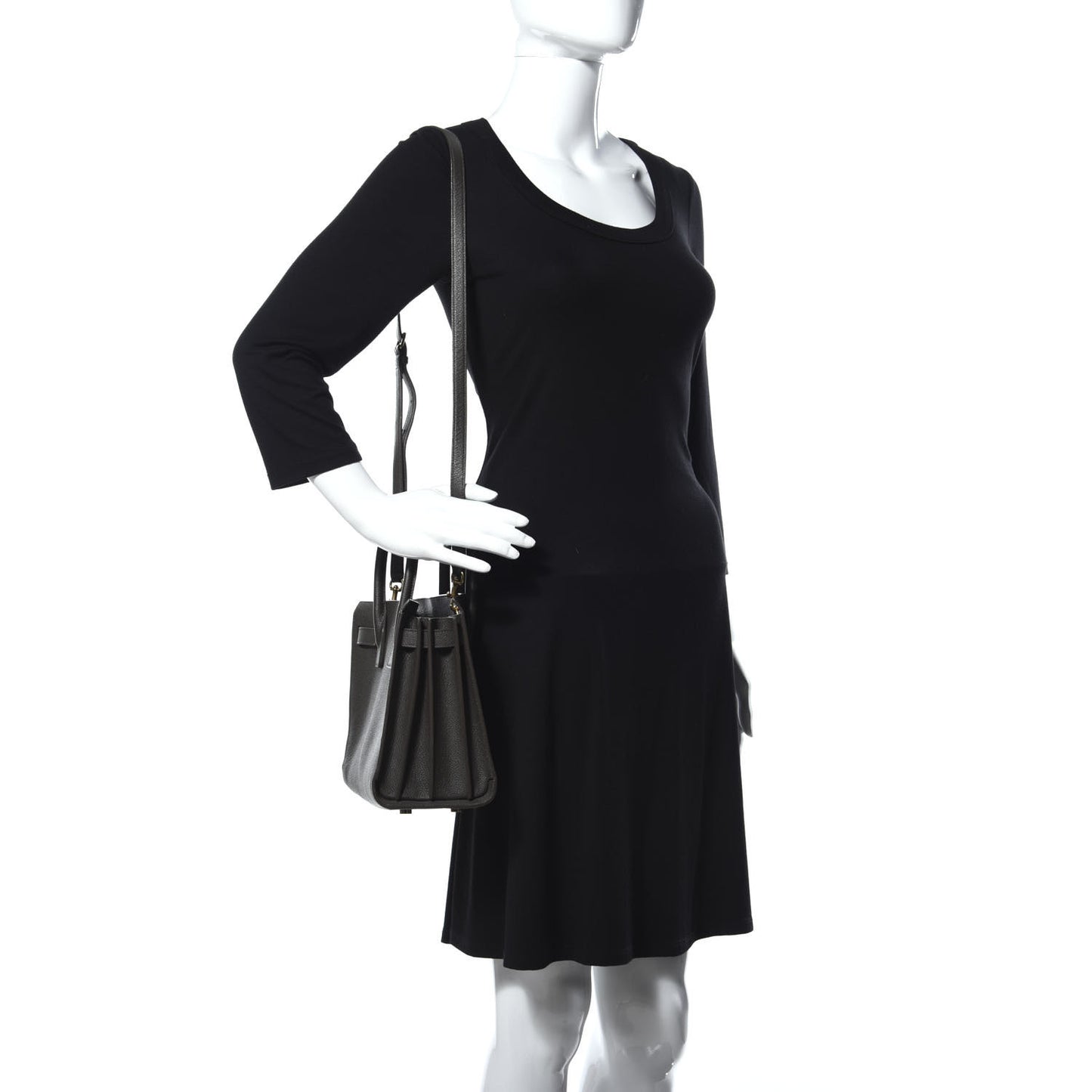 Grained Calfskin Baby Sac De Jour Dark Anthracite