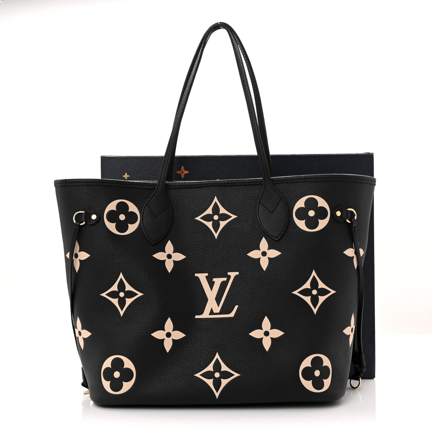 Louis Vuitton Empreinte Monogram Giant Neverfull MM Black Beige