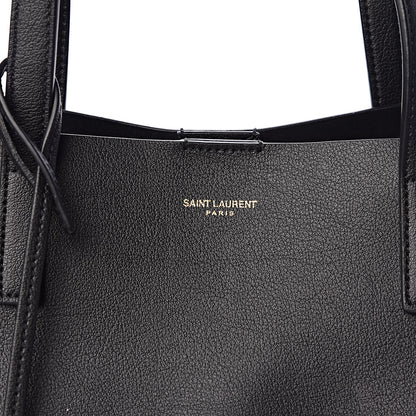 Saint Laurent Calfskin Large Shopping Tote Black 8 of 10