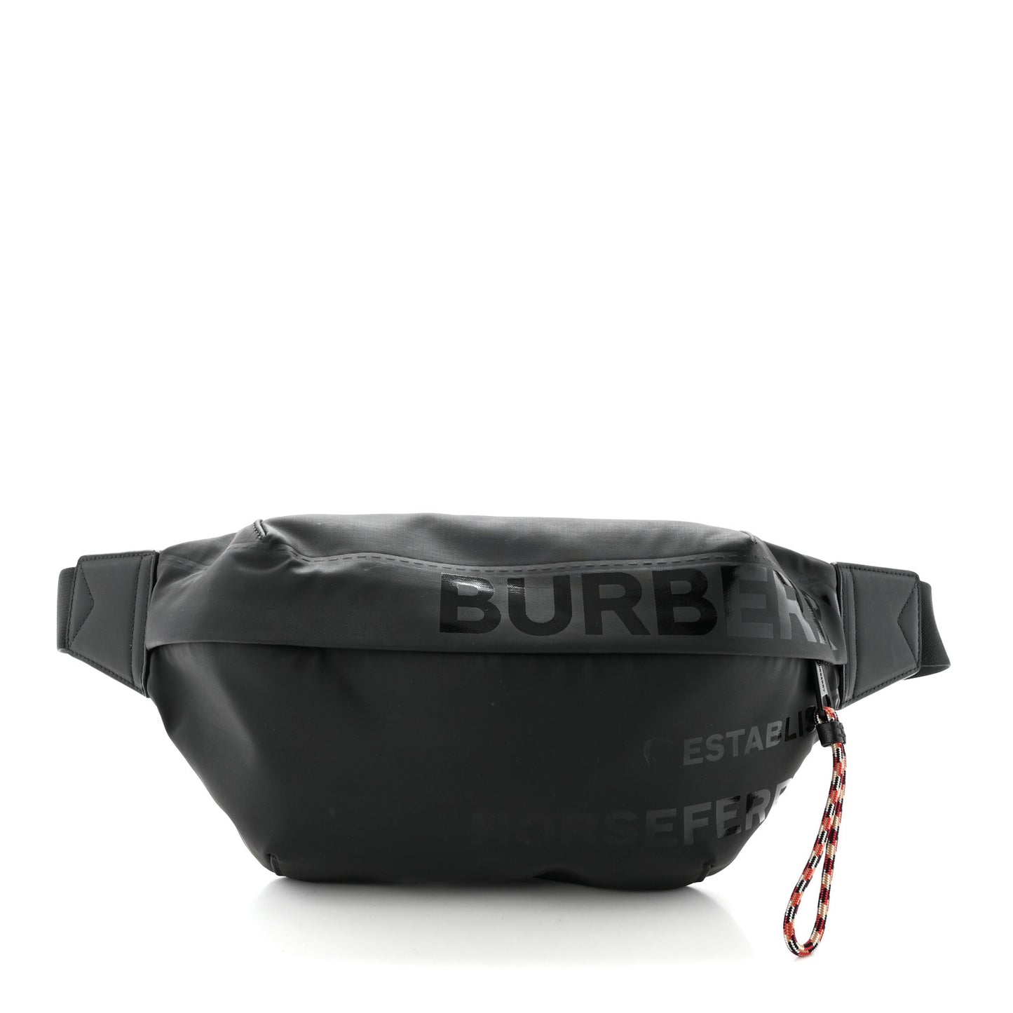 Econyl Horseferry Print Sonny Bum Bag Black