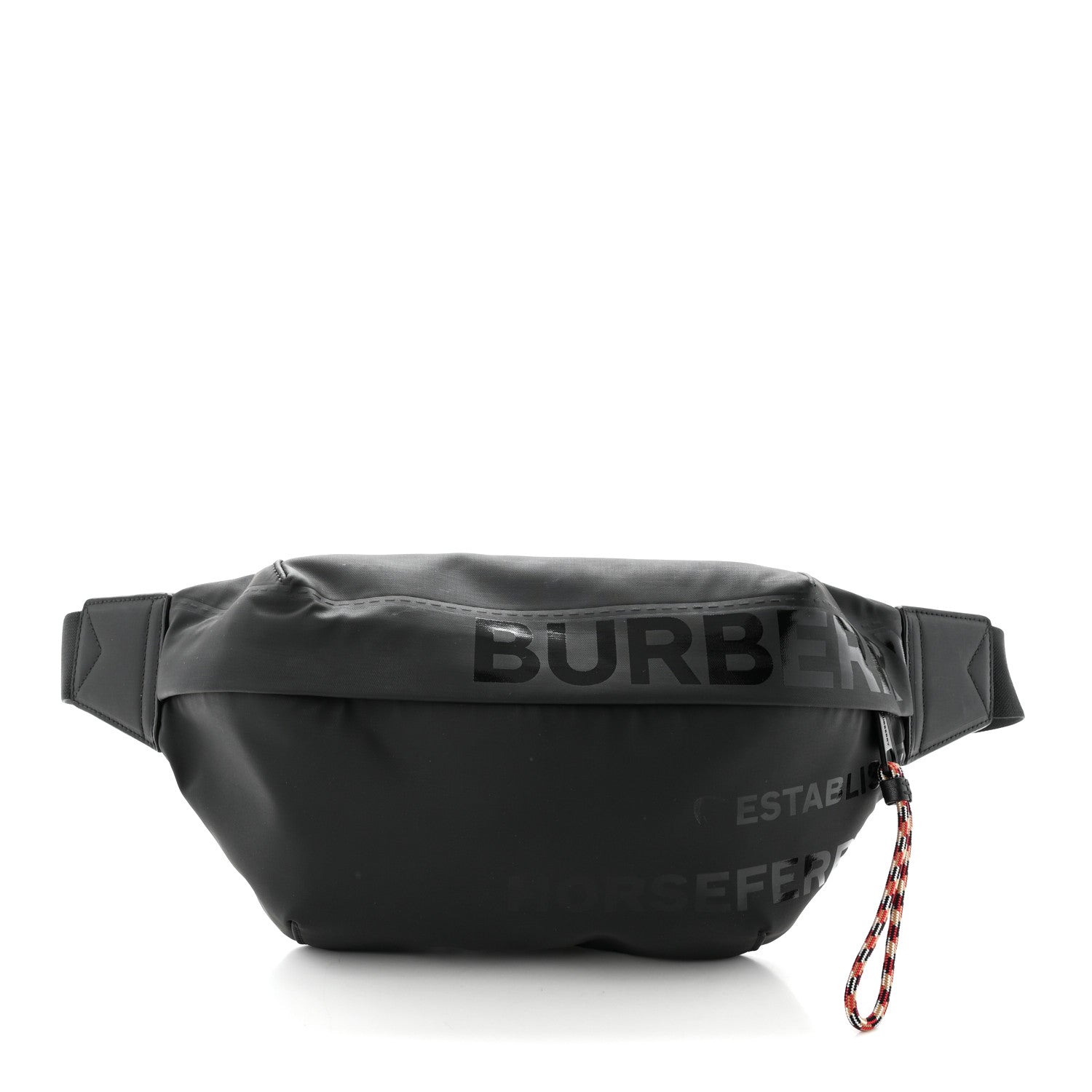 Burberry Econyl Horseferry Print Sonny Bum Bag Black 1 of 9