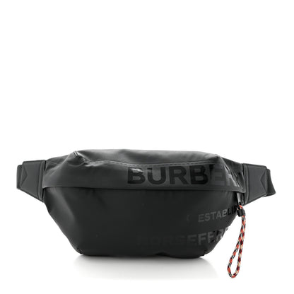 Burberry Econyl Horseferry Print Sonny Bum Bag Black 1 of 9