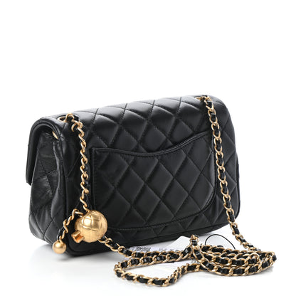 Chanel Lambskin Quilted Mini Rectangular Pearl Crush Flap Black 3 of 10