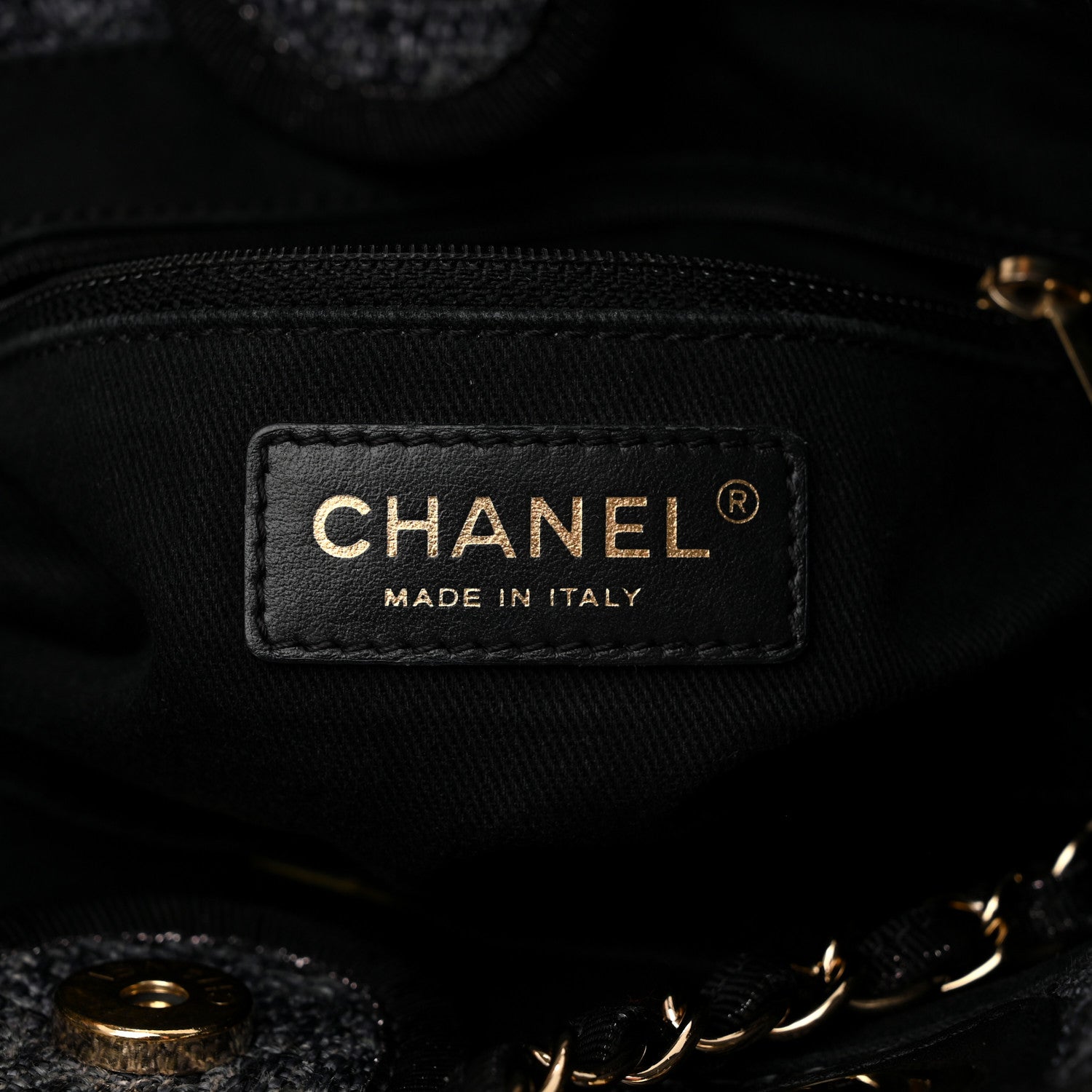 Chanel Lurex Boucle Mini Deauville Tote Blue 6 of 11