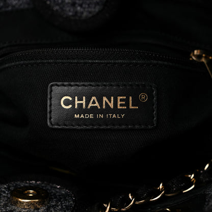 Chanel Lurex Boucle Mini Deauville Tote Blue 6 of 11