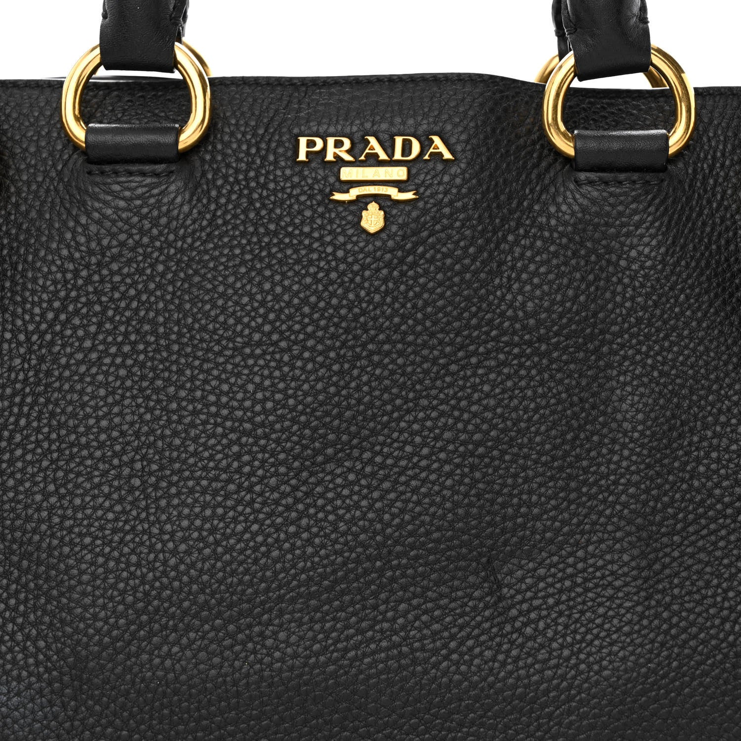 Prada Vitello Daino Tote Black 9 of 12