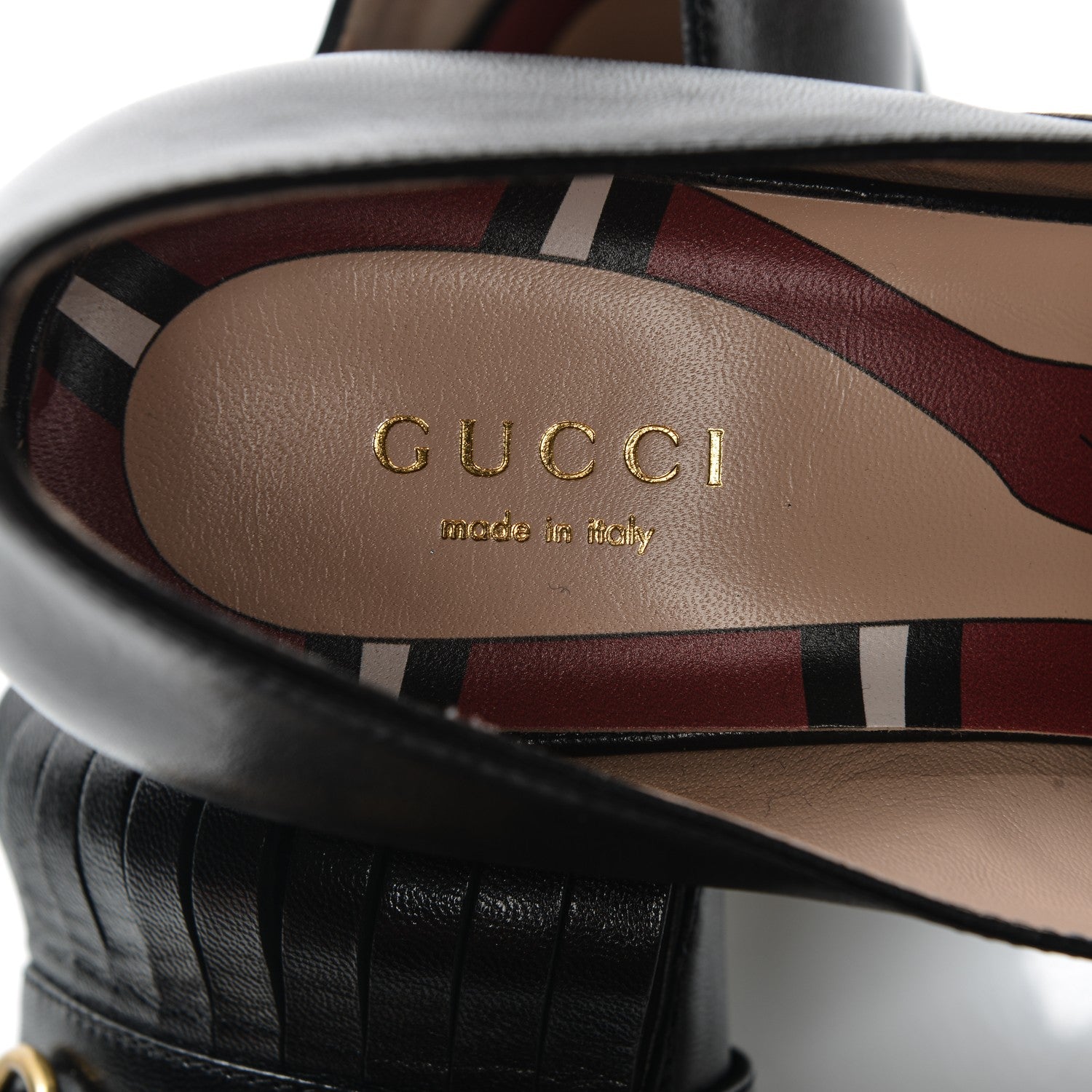 Gucci Malaga Kid Polly Kiltie Fringe 55mm Loafer Pumps 35 Black 7 of 8