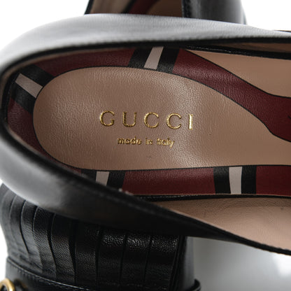 Gucci Malaga Kid Polly Kiltie Fringe 55mm Loafer Pumps 35 Black 7 of 8