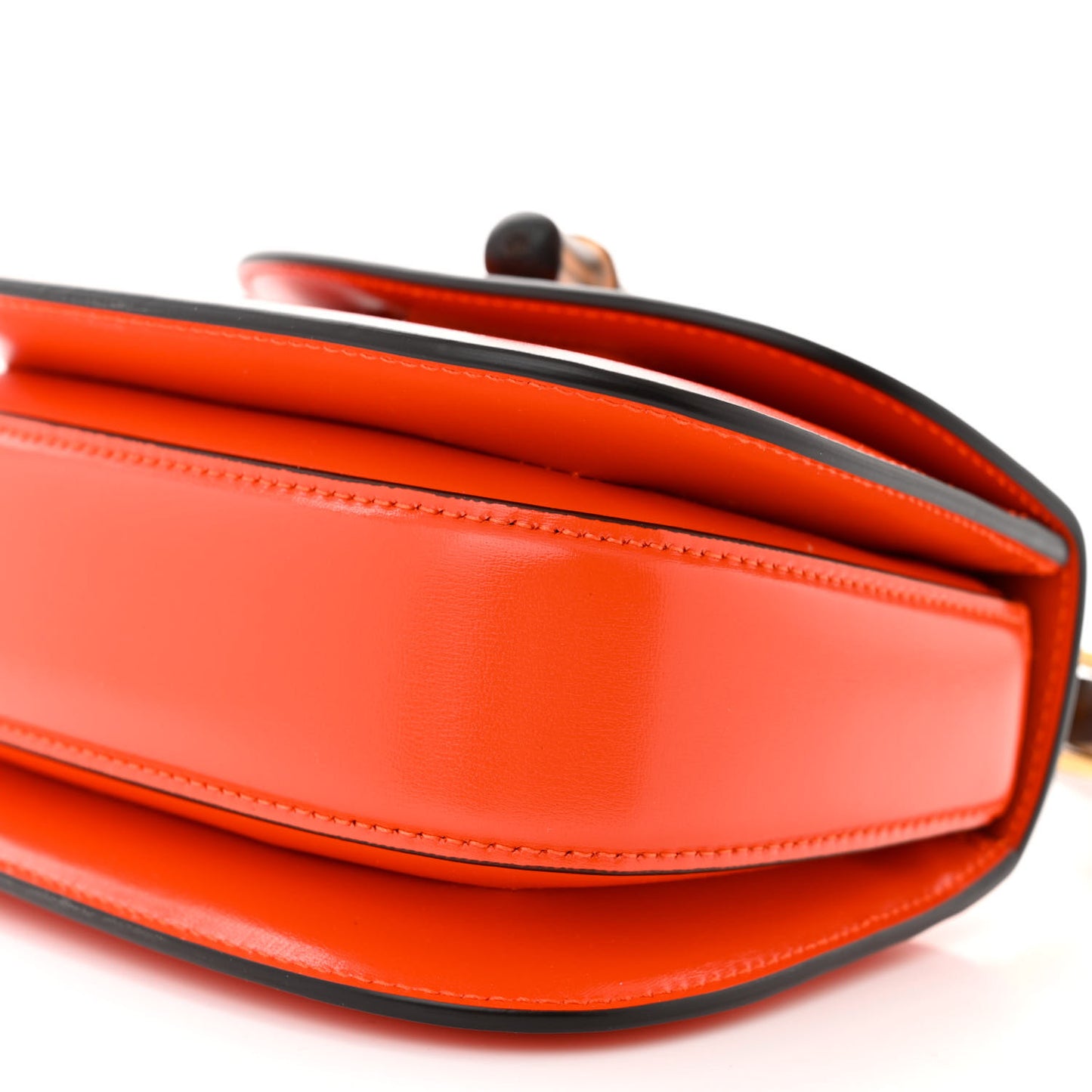 Boarded Dyana Lux Calfskin Web Mini Bamboo 1947 Top Handle Bag Calypso Orange