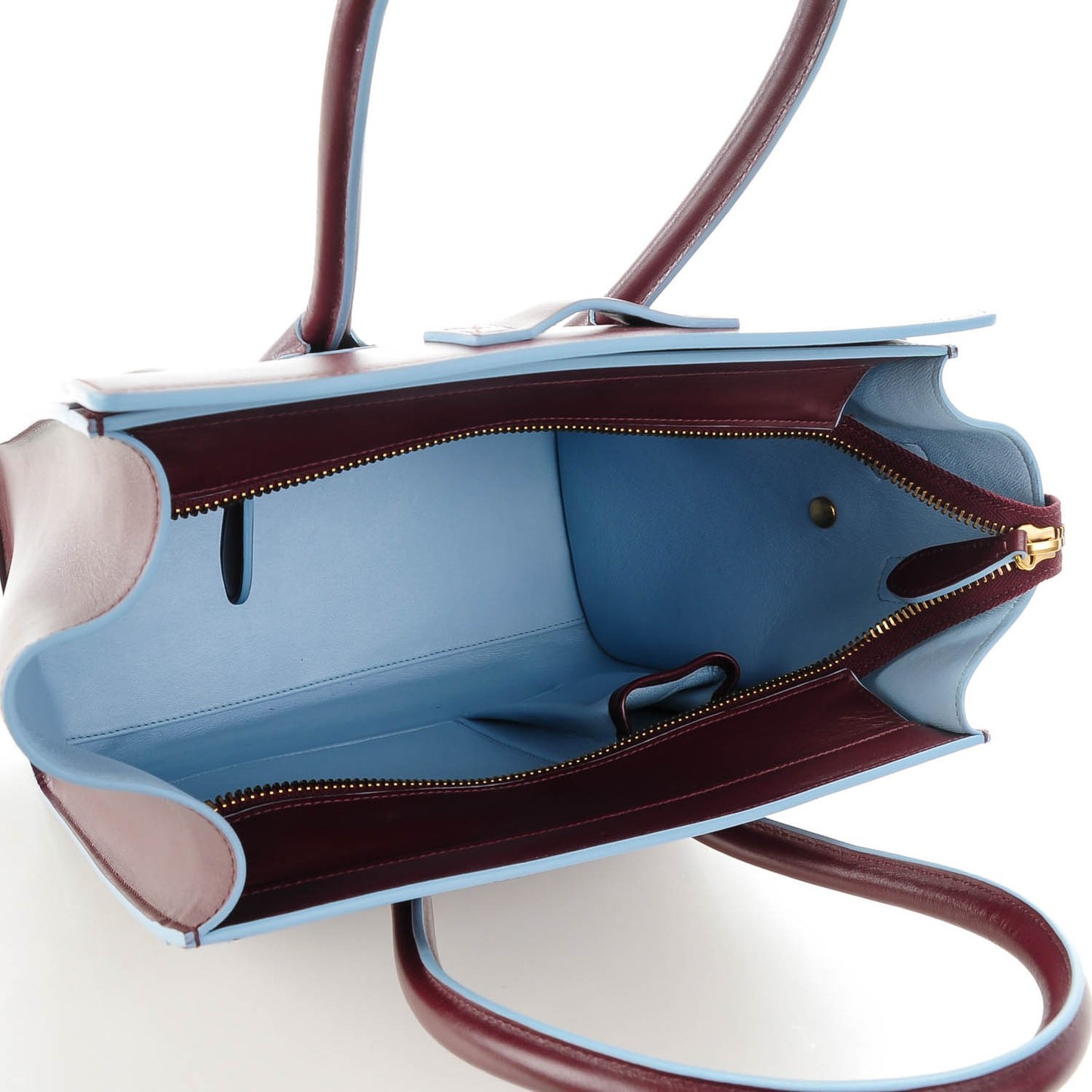 Palmelato Micro Luggage Burgundy Azur Blue