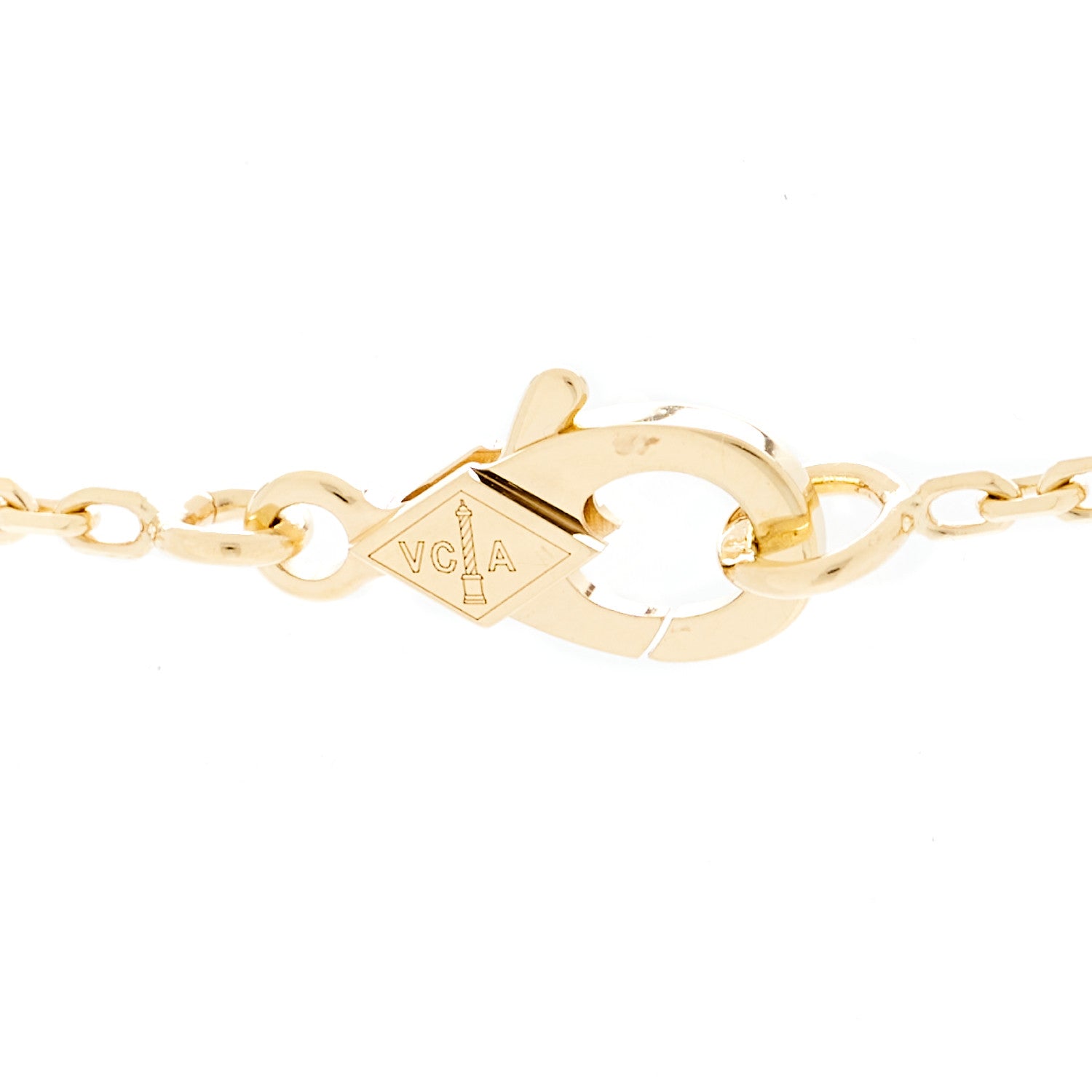 Van Cleef & Arpels 18K Yellow Gold Carnelian Vintage Alhambra Pendant Necklace 3 of 6