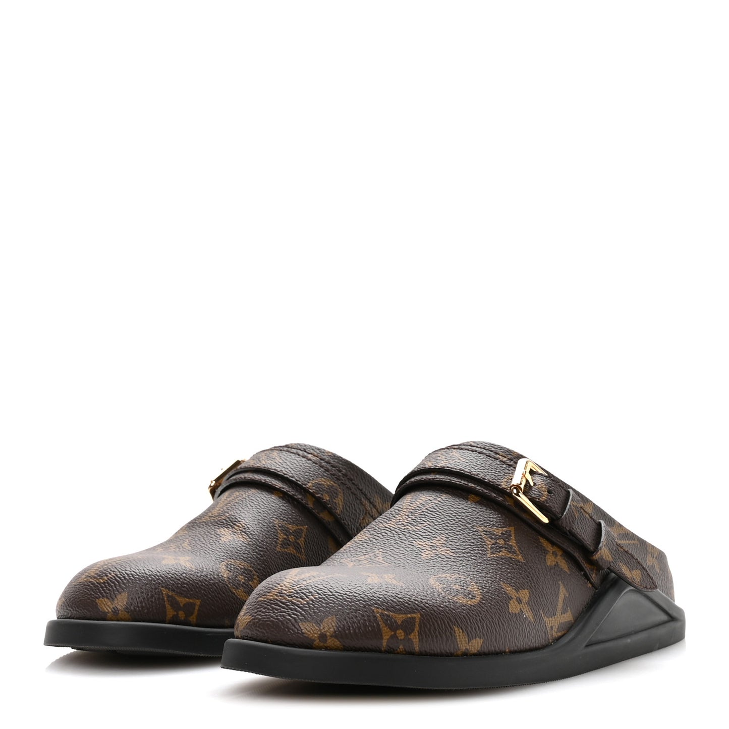 Monogram Womens LV To-Go Flat Comfort Clog 37.5 Cacao Brown