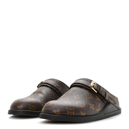 Louis Vuitton Monogram Womens LV To-Go Flat Comfort Clog 37.5 Cacao Brown 4 of 8