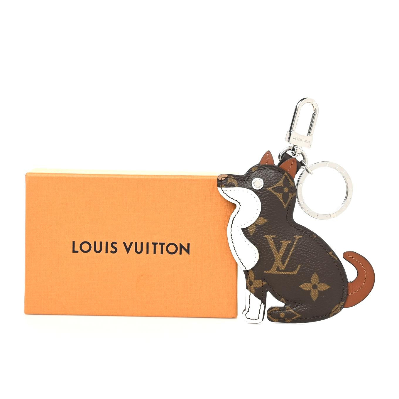 Monogram Dog Bag Charm Key Holder