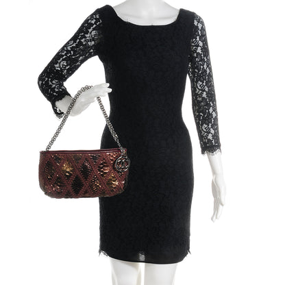 Chanel Python Crochet Soft and Chain Pochette Bronze 2 of 7