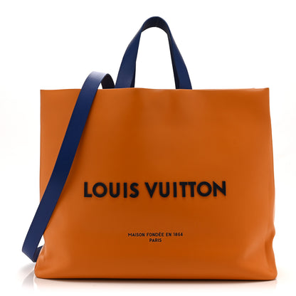 Louis Vuitton Cowhide Shopper Bag MM Safran 1 of 9