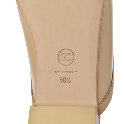 Chanel Lambskin Pearl CC Mules 40.5 Beige 7 of 14