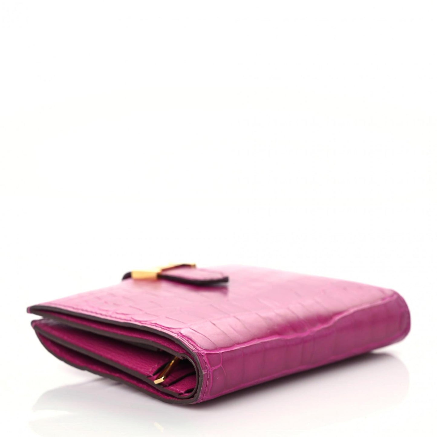 Matte Alligator Bearn Compact Wallet Rose Scheherazade