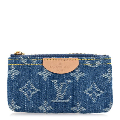 Louis Vuitton Monogram Denim Key Pouch Denim Blue 1 of 6