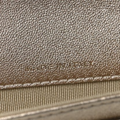 Chanel Metallic Lambskin Quilted Flap Card Holder Wallet Gold 7 of 8