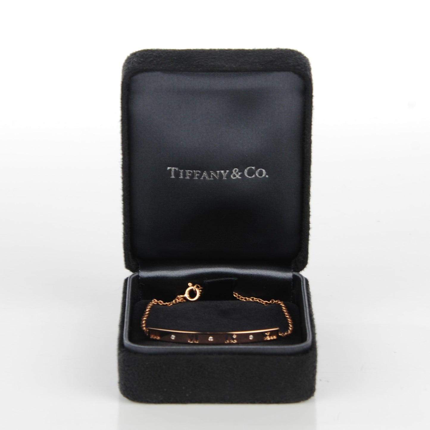 18K Rose Gold Diamond Atlas Bar Pierced Bracelet