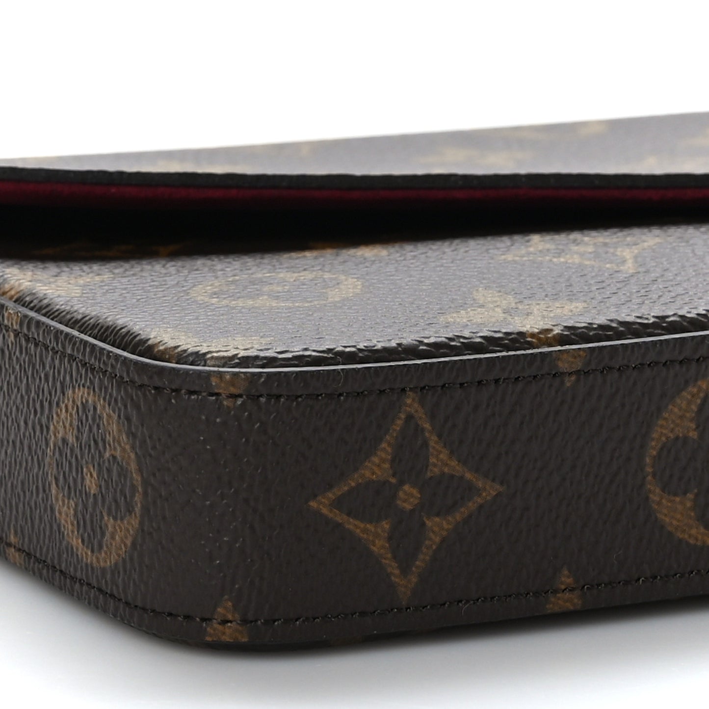 Monogram Pochette Felicie Chain Wallet Fuchsia
