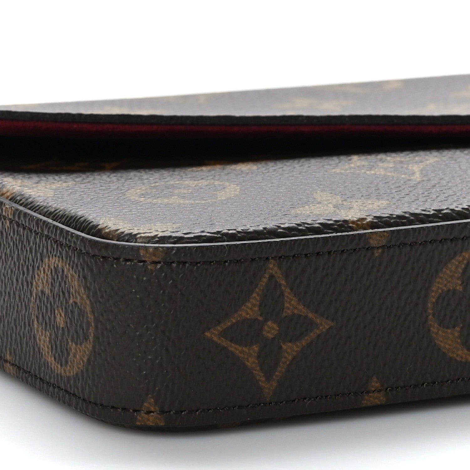 Louis Vuitton Monogram Pochette Felicie Chain Wallet Fuchsia 8 of 9