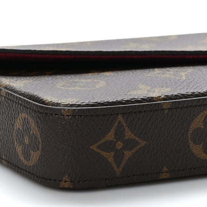 Louis Vuitton Monogram Pochette Felicie Chain Wallet Fuchsia 8 of 9