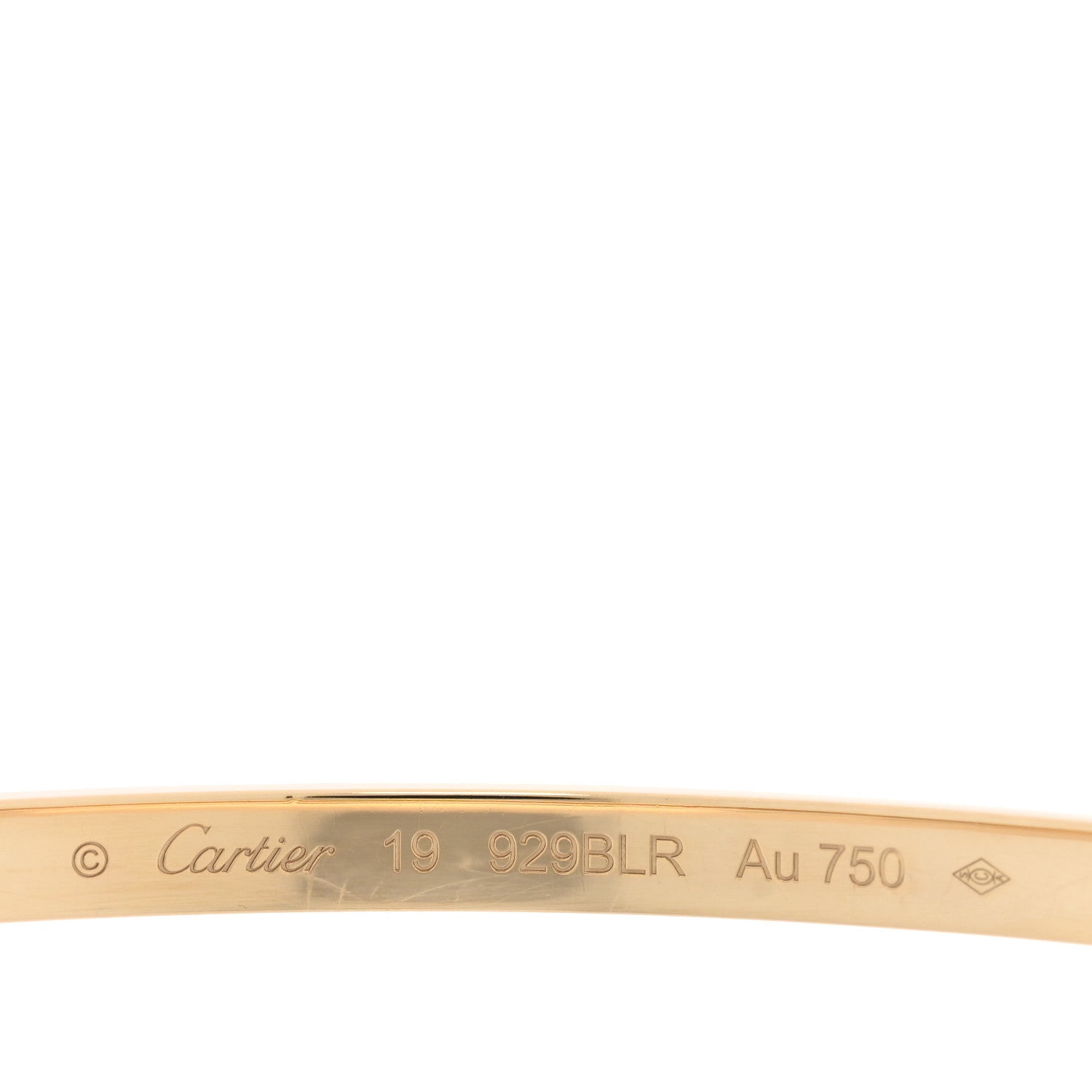 Cartier 18K Yellow Gold Small LOVE Bracelet 19 4 of 6
