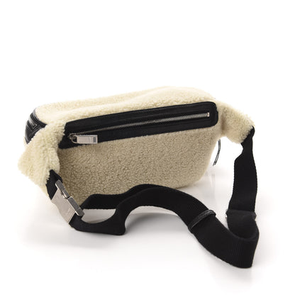 Saint Laurent Shearling Belt Bag Beige 3 of 10