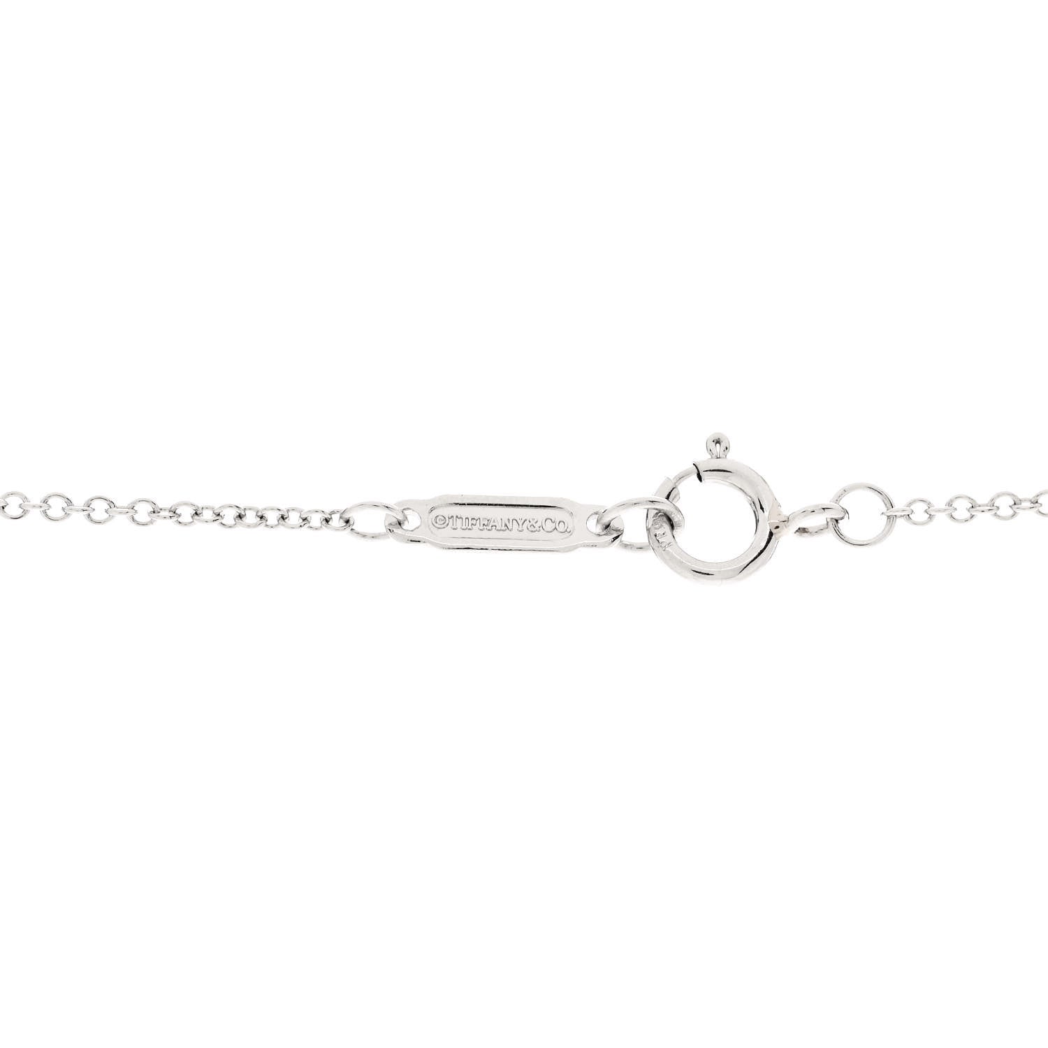 Tiffany Platinum Diamond Schlumberger Ten Stone Cross Pendant Necklace 5 of 7