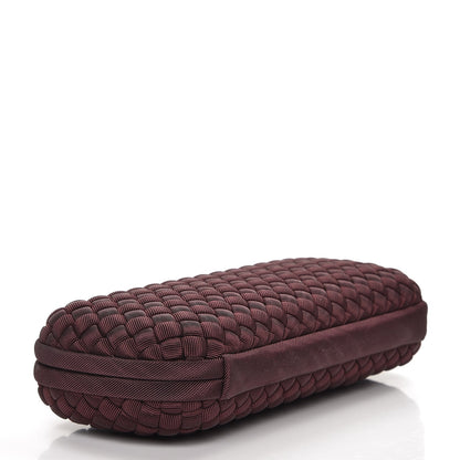 Bottega Veneta Silk Faille Intrecciato Knot Clutch Aubergine 4 of 6