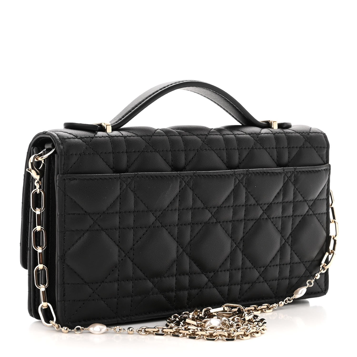 Christian Dior Lambskin Cannage Mini My Dior Bag Black 3 of 9