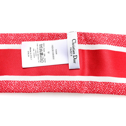 Christian Dior Silk Oblique Mitzah Scarf Red 4 of 4