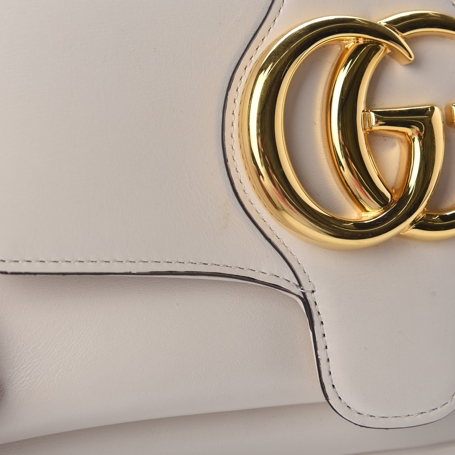 Gucci Calfskin Small Arli Flap Shoulder Bag Mystic White 10 of 10