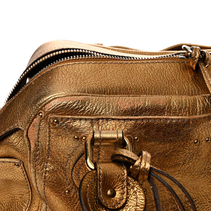 Chloe Metallic Calfskin Crystal Paddington Satchel Gold 16 of 19