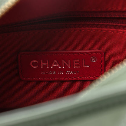 Chanel Aged Calfskin Quilted Small Gabrielle Hobo Green 6 of 10