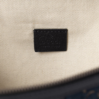 Gucci Velvet GG Monogram Web Belt Bag Blue Beige 8 of 10