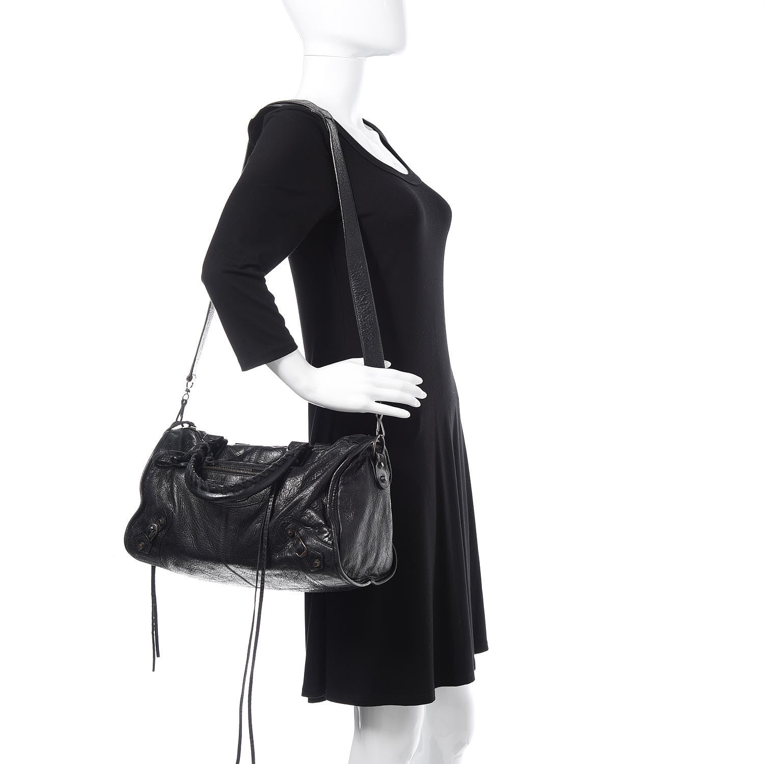 Balenciaga Agneau Classic Hardware Maxi Twiggy Black 2 of 10