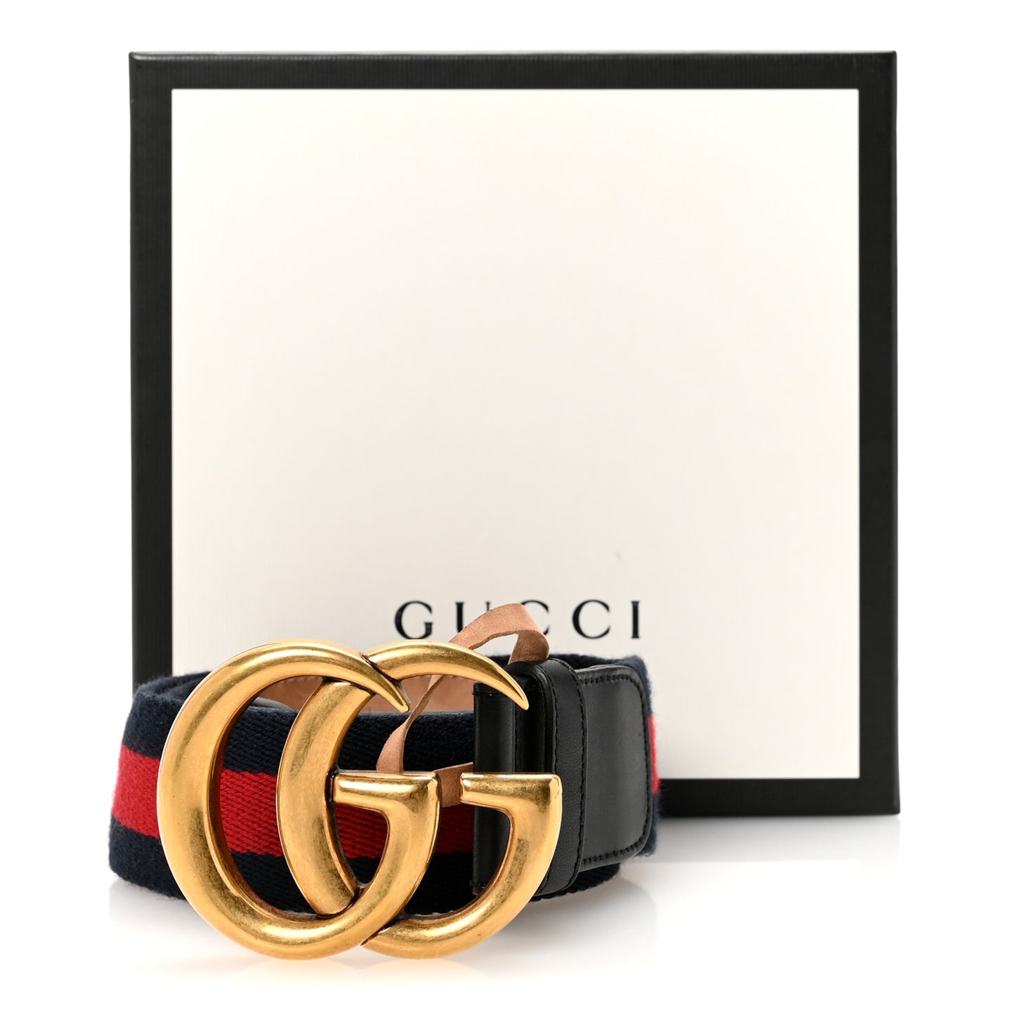 Nylon Calfskin Double G Web 40mm Belt 75 30 Blue Red Black