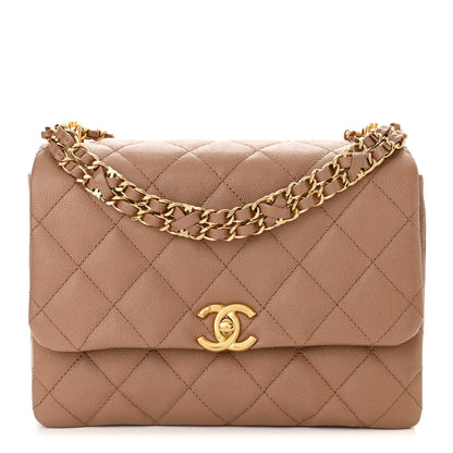 Chanel Caviar Quilted Coco First Flap Beige 1 of 11