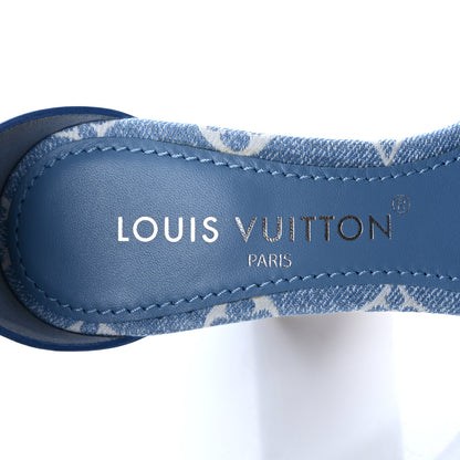 Louis Vuitton Monogram Denim Silhouette Sandals 37 Navy Blue 7 of 8
