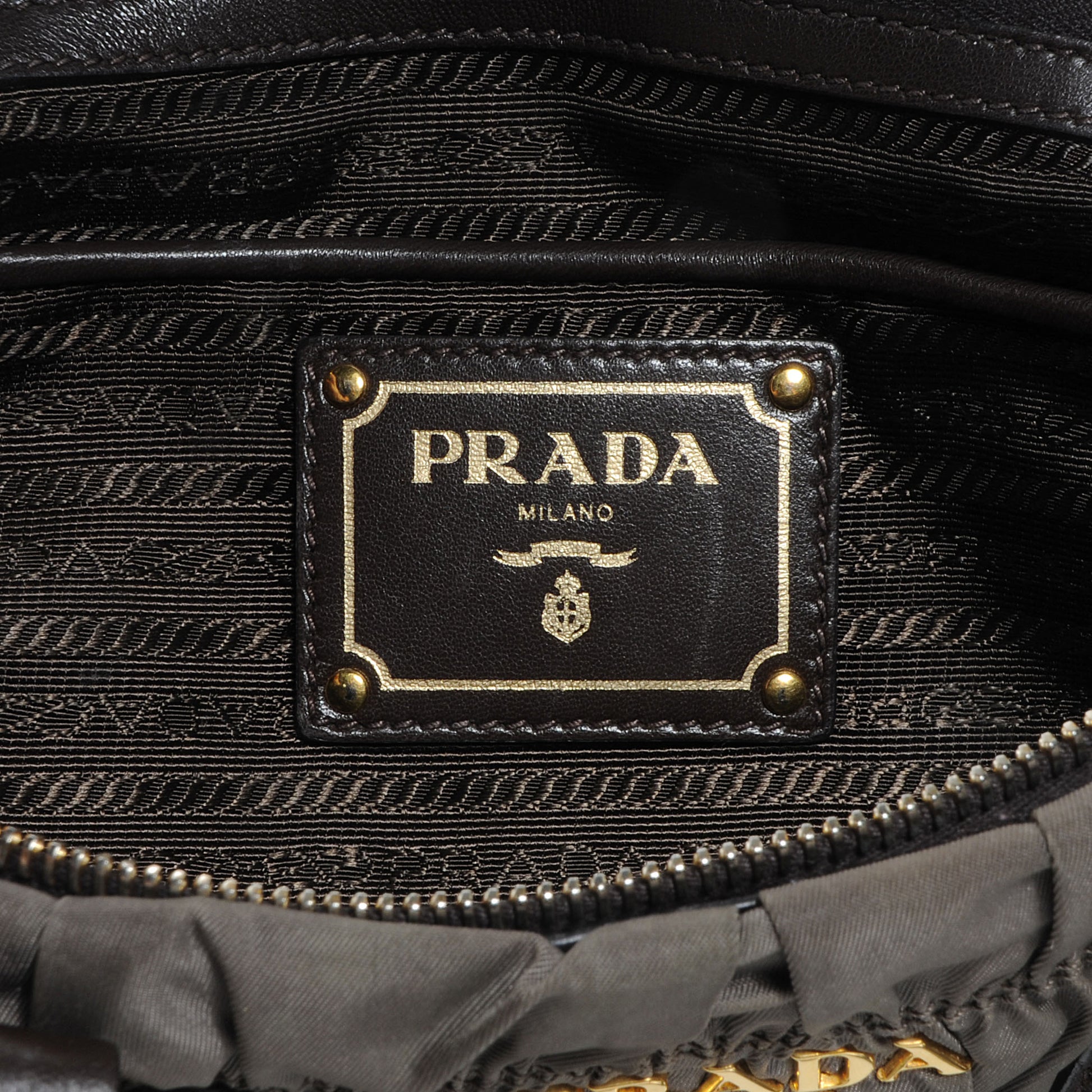 Prada Tessuto Nylon Gaufre Tote Fumo 6 of 11