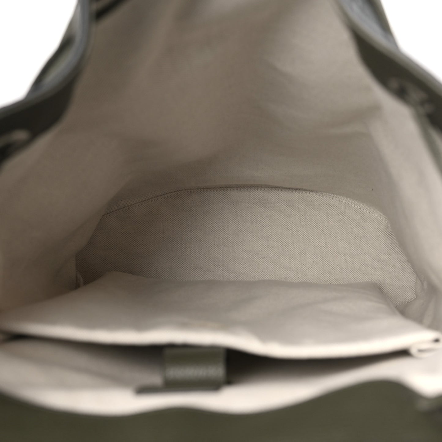 Piuma Calfskin Jumbo GG Embossed Double Buckle Backpack Dark Vintage Olive