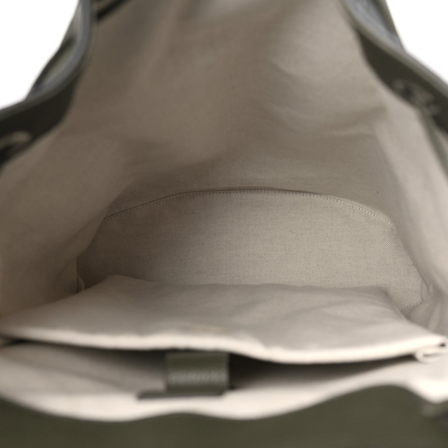 Gucci Piuma Calfskin Jumbo GG Embossed Double Buckle Backpack Dark Vintage Olive 5 of 9