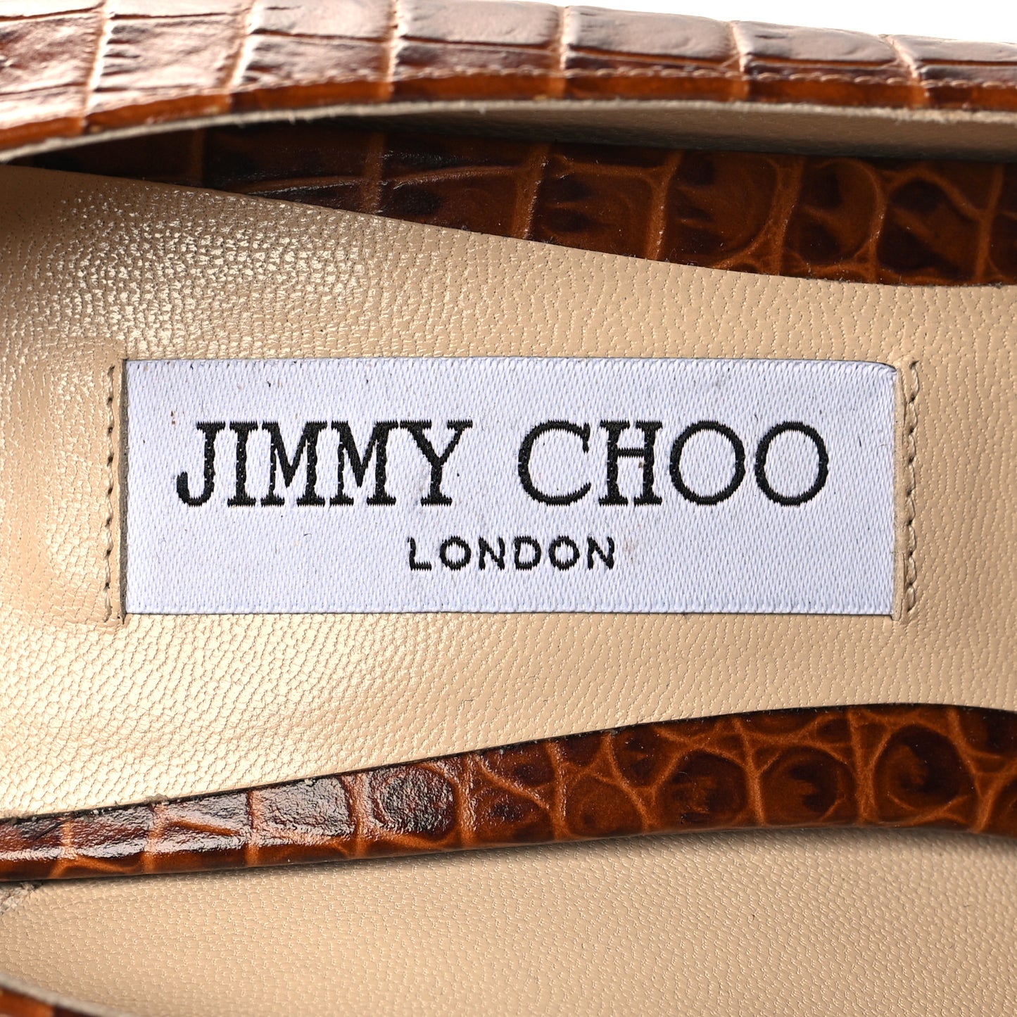 Crocodile Embossed Calfskin Love 85 Pump 41 Cuoio