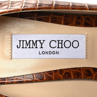 Jimmy Choo Crocodile Embossed Calfskin Love 85 Pump 41 Cuoio 7 of 8