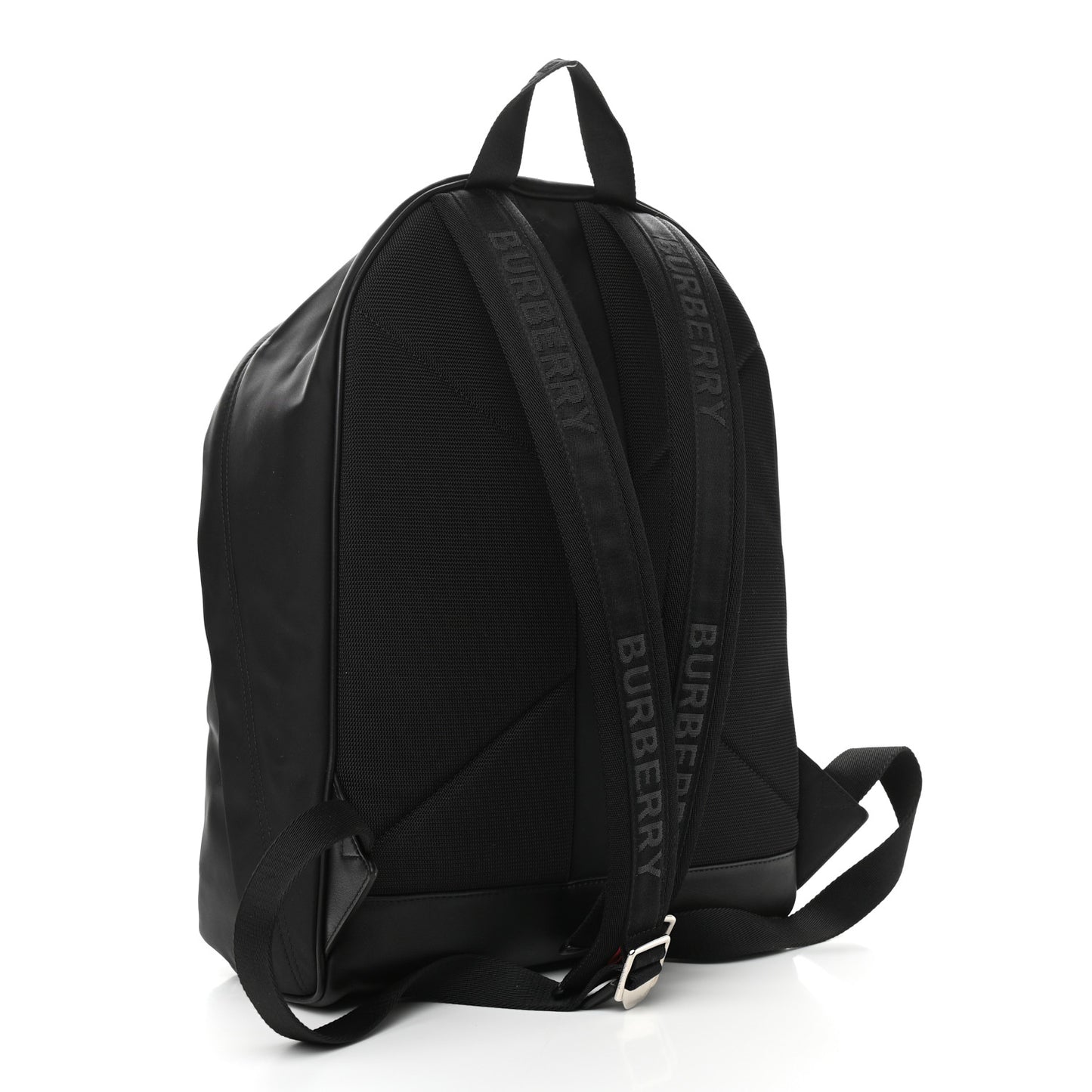 Nylon Logo Print Backpack Black