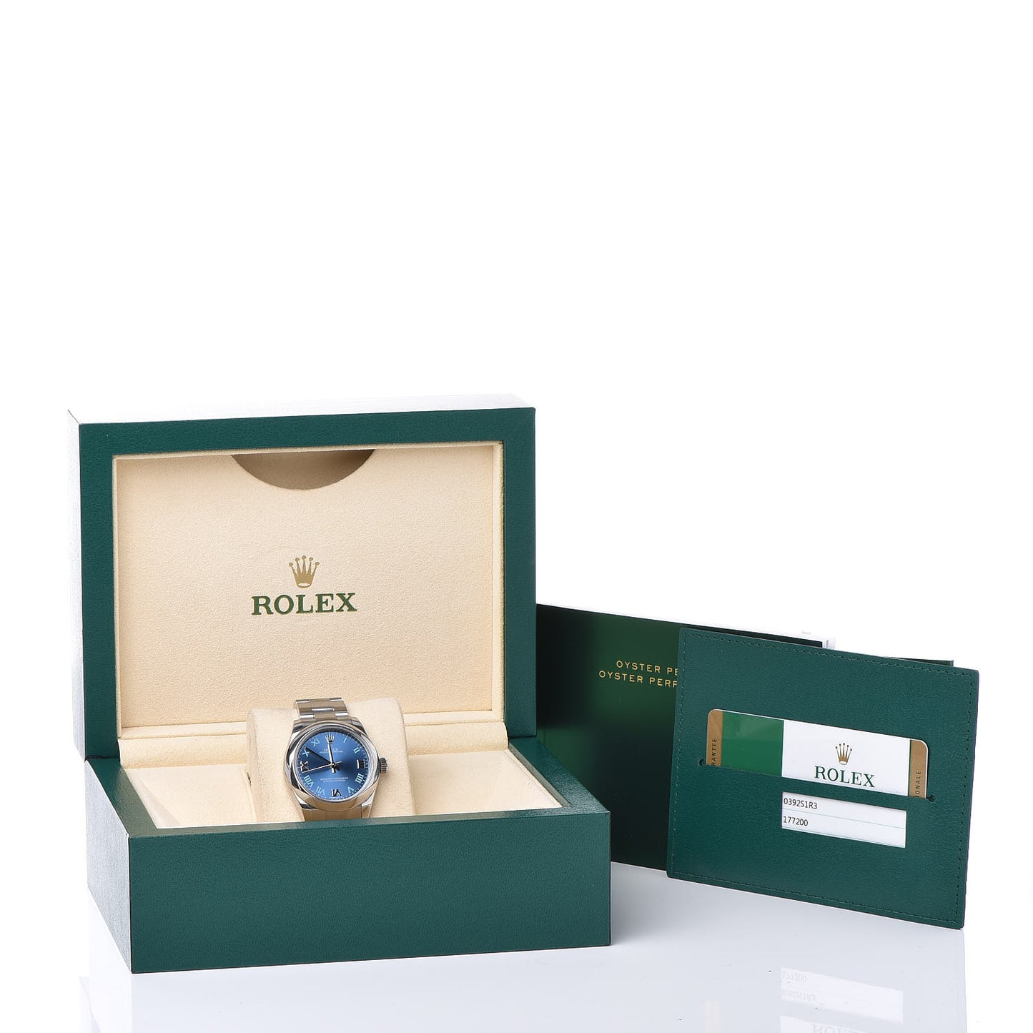 Stainless Steel 31mm Oyster Perpetual Watch Azzurro Blue Roman 177200