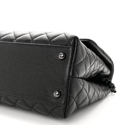 Chanel Caviar Quilted Medium Coco Handle Flap So Black 10 of 10